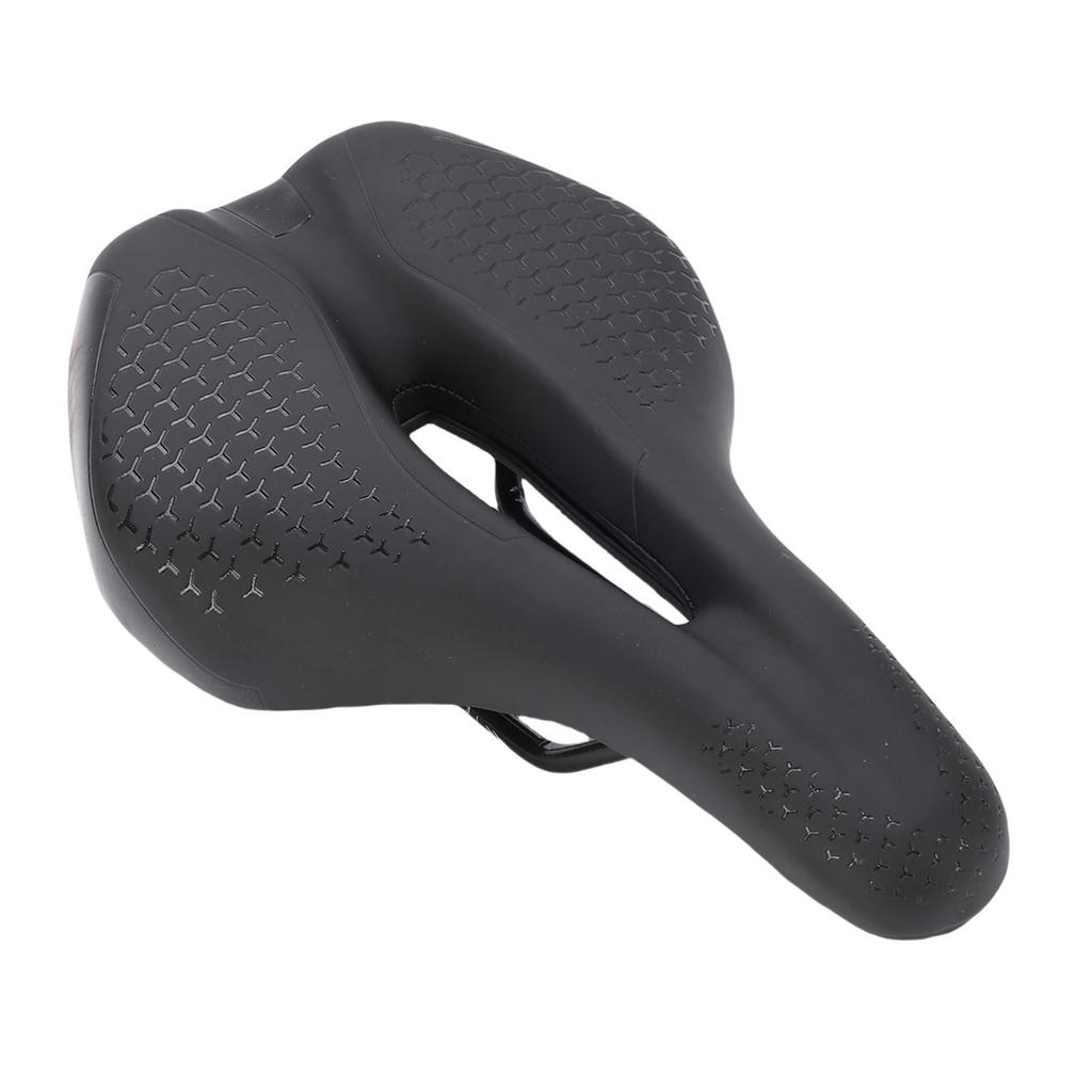 Comfortable PU Leather Bike Seat with High Density Sponge, Shock Absorbing Cord, Non-Slip Saddle Cushion for Mountain Road for Men and Women,    