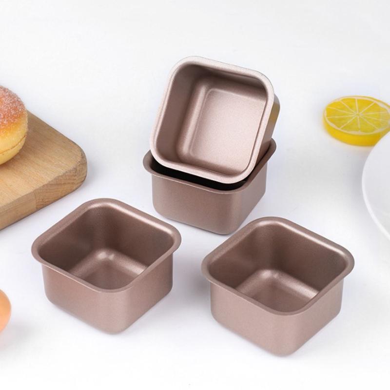 Kleine quadratische Toastbrot-Backformen, antihaftbeschichtetes Backblech aus Karbonstahl