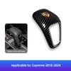 KWPV2 Porsche Textura Fibra de Carbono Cubierta Manija Palanca de Cambios de Coche Pegatina de Recorte Accesorios Interiores Para Cayenne