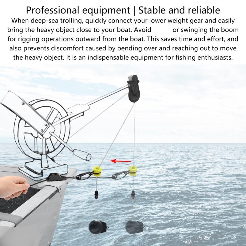 Downrigger Weight Retrievers for Trolling and Deep Sea Fishing Downrigger Accessory with Snap Fairlead Cleat & 86In Cord