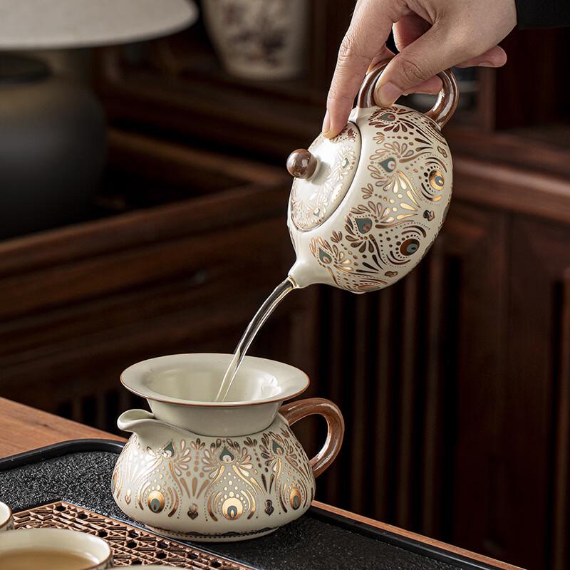 Chaxun Ru Kiln Dunhuang Ceramic Gongfu Tea Set