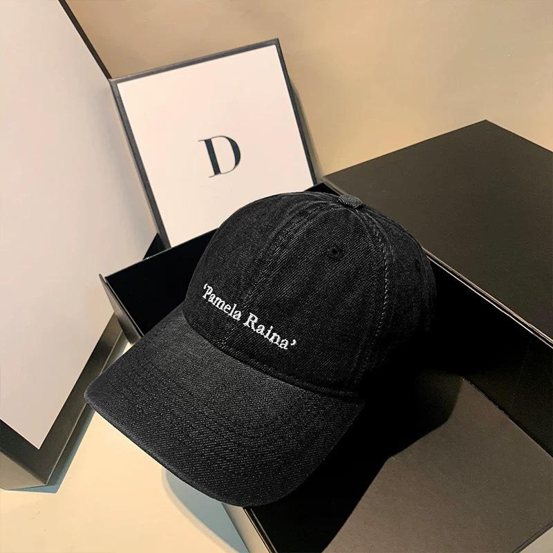 Spring and summer sun protection hat female embroidery letter denim baseball cap youth versatile street students sun protection visor tide