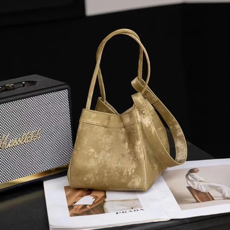 

Fashion Silk Women Bucket Bag Luxury Suede Leather Female Party Handbag Custom Name Multiple Lady Shoulder Bag With Top Handles