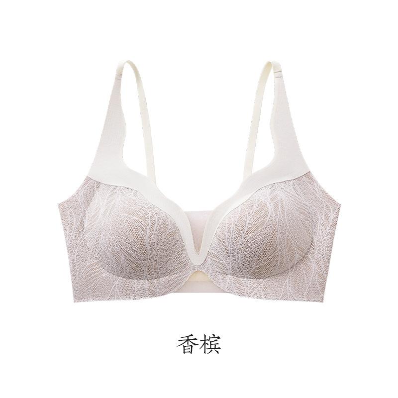 Sexy Wear Assists Lace Underwear Women's Deep V Small Breasts Gather and Show Large Breasts, Anti-sagging U-shaped Beautiful Back Bra