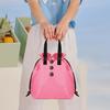 Insulated Lunch Bag Bento Storage Organizer with Drawstring Cuff Large Capacity Waterproof Bento Lunch Handbag with Handle