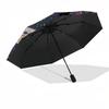 Butterfly,Night Garden Automatic Folding umbrella Compact 8 rib Design,Unique Style,Suitable for Everyday Outdoor Use,Perfect Gift for