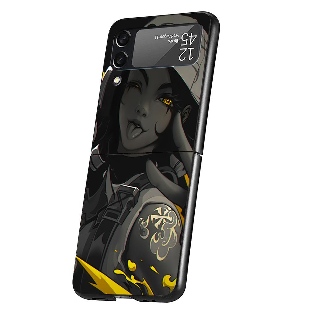 Valorant Game Cool Cover Phone Case For Samsung Galaxy Z Flip 7 6 5 4 3 5G Flip7 Flip6 Flip5 Flip4 Flip3 Black Fundas Shell Gala