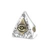 Retro Triangle Eye of Providence Large Ring Punk Gothic Open Ring For Men Vintage Mystic Fine  Copper Accessories Gift