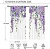 Purple Floral Butterfly Lilac Window Curtains Spring Flower Summer Girls Nature Garden Plant Drapes Treatment Curtain Polyester With Rod Pocket