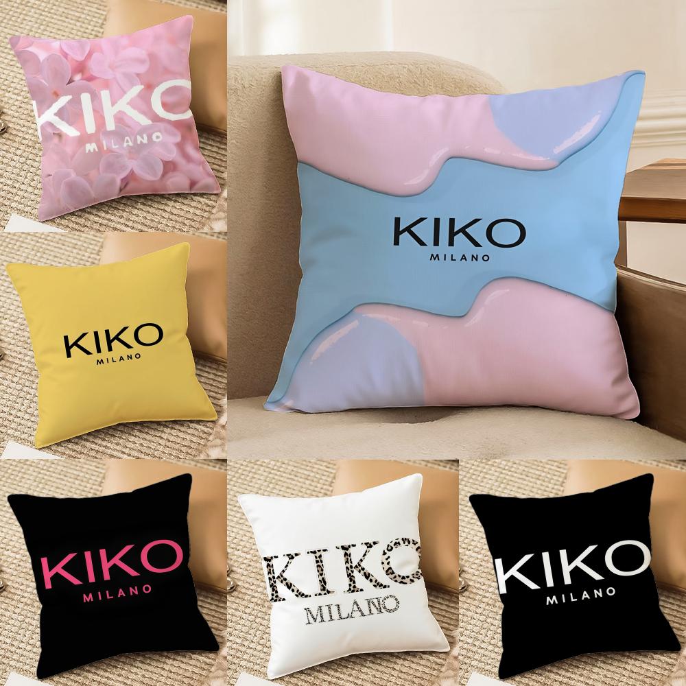 Cosmetics Brand KKiko Cushion Cover Short plush Doublesided Print Square Throw Pillow Covers Sofa Home Cushion Decor