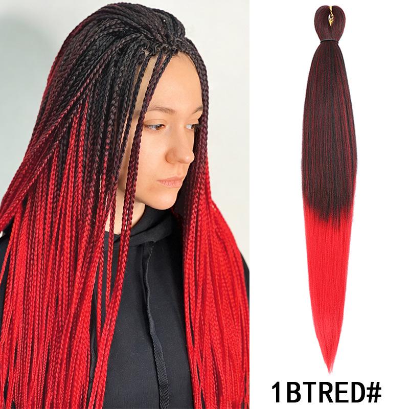 Fluffy EZ Large Three-Color Silk Braid Wig - Low-Temperature, Flame Retardant Styling