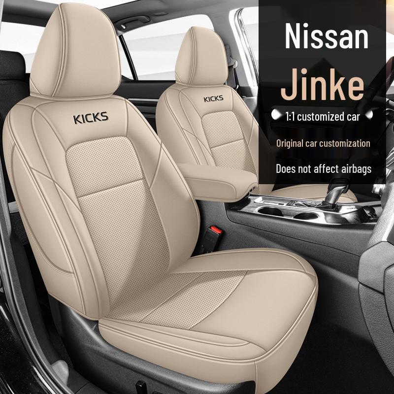 Nissan Kicks All-Season Leather Seat Covers, Full-Coverage Cushions for Five Seats