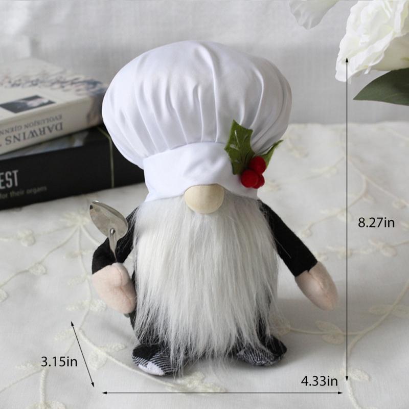 Chef Gnome Comfortable Plush Beautiful Elegant Ornament Romantic Gift Home Decor
