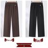 2024 Fashionable High-Waisted Woolen Pants for Middle-Aged & Elderly Women - Elastic Waist, Loose Fit, Plus Size for Autumn/Winter