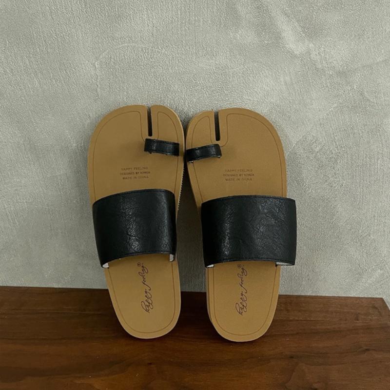 

Fashion Bailamos Brand Women Split Toe Slippers Summer Shoes Rubber Flip Flops Female Beach Slides Fashion Flat Hawaiian Luxury Slppers 40 чёрный