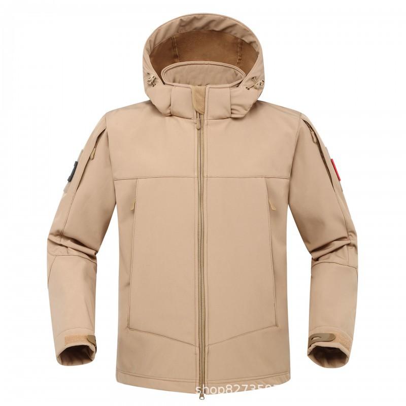

Outdoor Velvet Assault Suit Windproof Waterproof Warm Breathable Three-in-one Jacket Mountaineering Clothes Workclothes Men Women s Jackets XXL хакі