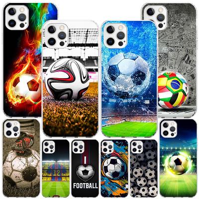 Coque de téléphone design ballon de football pour iPhone 17 Air 16 Pro Max 16E 15 + 14 Plus 11 12 13 Mini 7 8 SE Housse imprimée cadeau Funda