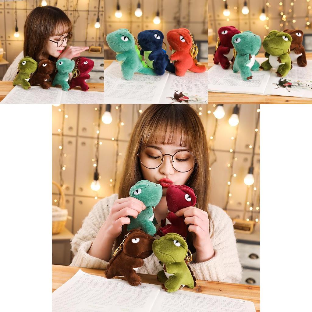 Chaveiro de Pelúcia de Dinossauro Adorável Animal de Pelúcia T-rex Fofo Pingente para Mochila Venda por Atacado