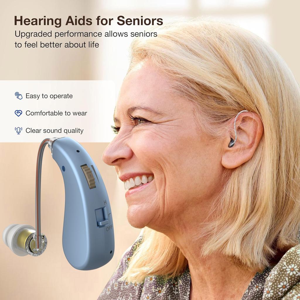 Rechargeable Hearing Aid Mini Adjustable Tone 1116 Best Sound Amplifier Portable Deaf Elderly BTE Hearing Aids