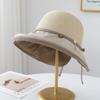 Summer Korean Casual Women's Fisherman Hats, Versatile Beach Hat Sunhat Accessories New Cloth Wide Brimmed Patchwork