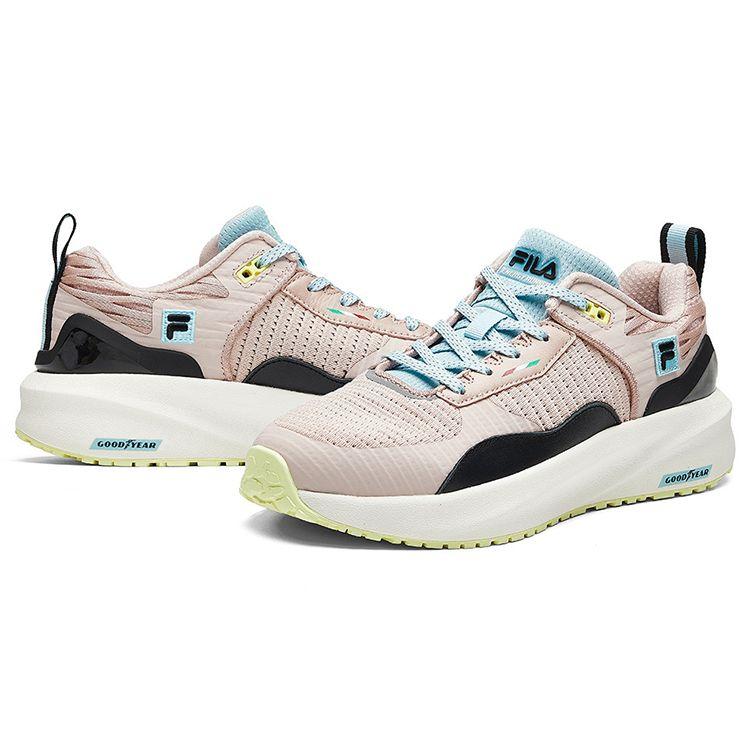 FILA Athletics Energy Runner Comfortable Sports Fabric Synthetic Leather Low Top Running Shoes Women sneaker Rose-Smoke A12W012202FRS