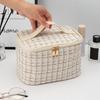 New Plaid Portable Small Fragrance Makeup Bag Large Capacity Portable Toiletry Storage Bag Makeup Box Travel