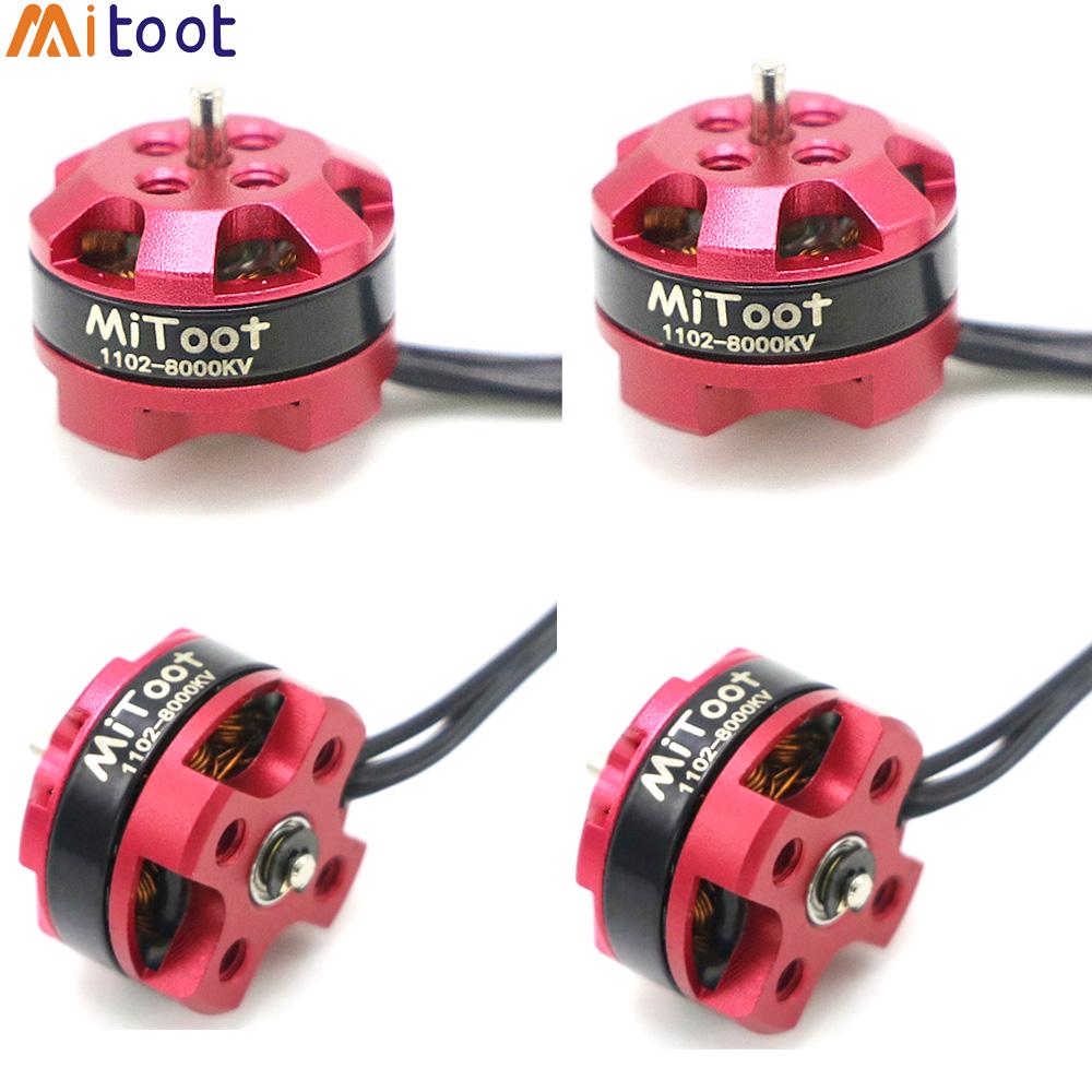 4pcs/lot RC Motor 1102 7500KV 8000KV 10000KV 1-3S Brushless Motor for 50-90mm Micro FPV Racing Drone