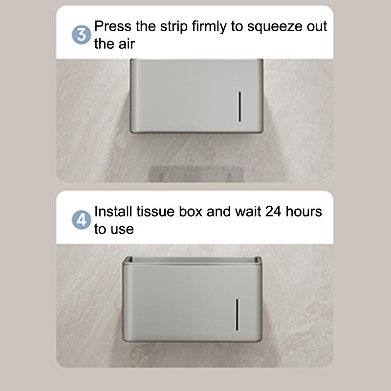 Toilet Paper Holder Commercial Grade No Drill Wall Mounted Moisture Proof Corrosion Resistant for Office Restroom