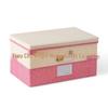 Cationic Cotton-Linen Plaid Storage Box for Clothes