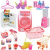 1:12Mini Lavatrice per Mobili Distributore d'Acqua Frigo Set di Vestiti per Bambola da 30 cm e Accessori per Casa delle Bambole BJD 1/6 Per Giocattoli da Ragazza