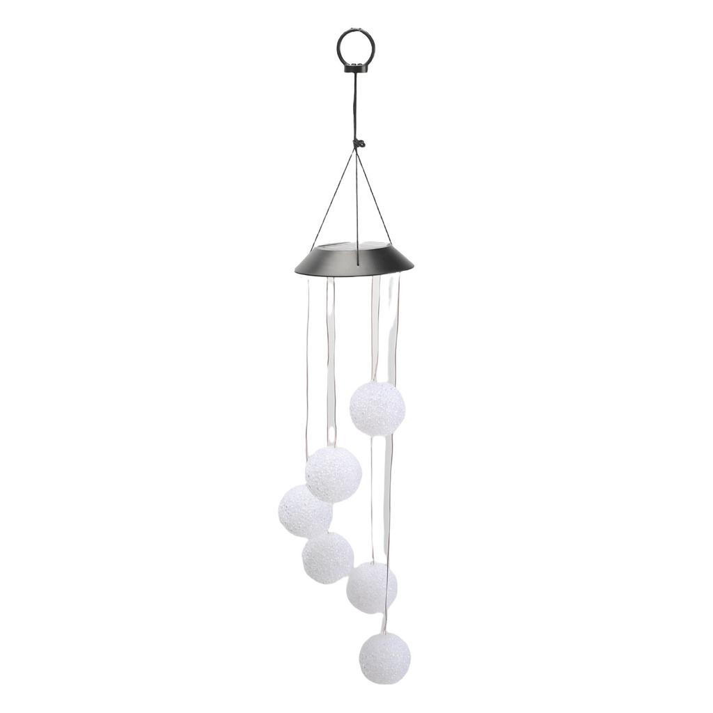 Solar Wind Chime Light Rain Proof LED Color Gradient Smart Light Sensing Decor Hanging Wind Chime Lamp for Outdoor Ball