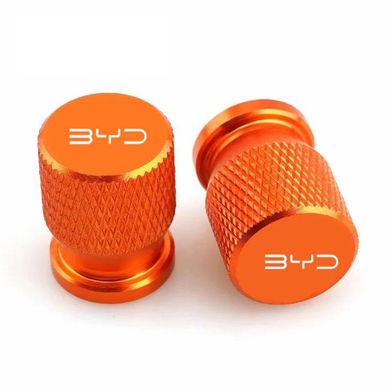 4pcs Aluminum Car Wheel Tire Valve Cap Covers For BYD Atto 3 Act 3 Tang F3 E6 Dmi Yuan Song plus EV2022 2023 Car Accessories