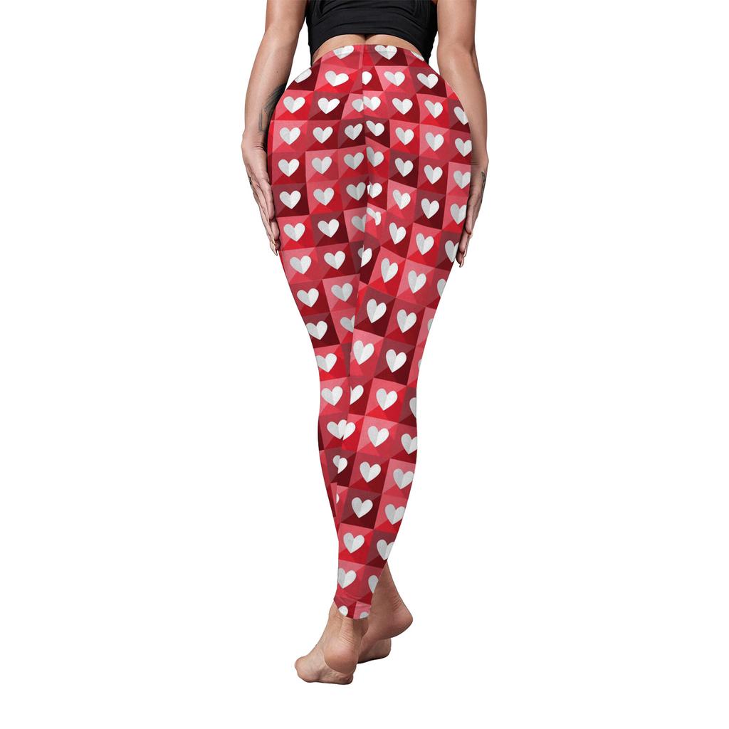 New Women's Pants Western Valentine's Day Love Printed Yoga Leggings
