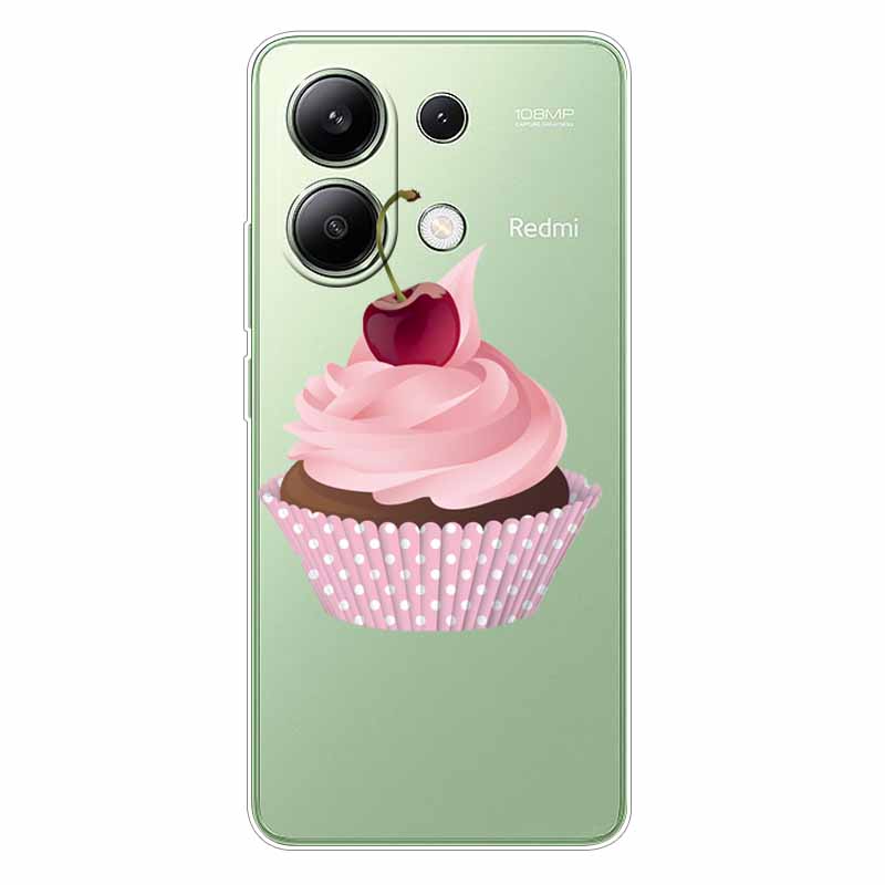 For Xiaomi Redmi Note 13 4G Case TPU Clear Soft Cute Girl Paint Cover For Redmi Note 13 4G Case Note13 Transparent Silicone