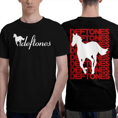 Ohms White Pony Deftones Rock Band T-Shirts Men Awesome Cotton T Shirts Summer Breathable Harajuku Tee Shirt Logo Oversized Tops