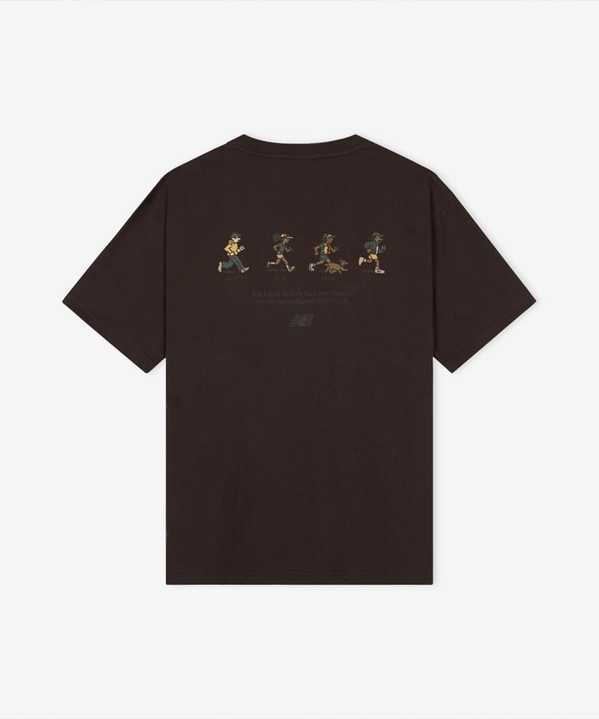 Nyuballanseu Nbneg21503 / Camiseta de Manga Curta Uni Nb Friends (Castanho)