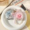1Pcs Fashion Colorful Fairy Forever Rose Flower Keychains Lover Key Chain Jewelry Flower Hanging Keychain Romantic Gifts