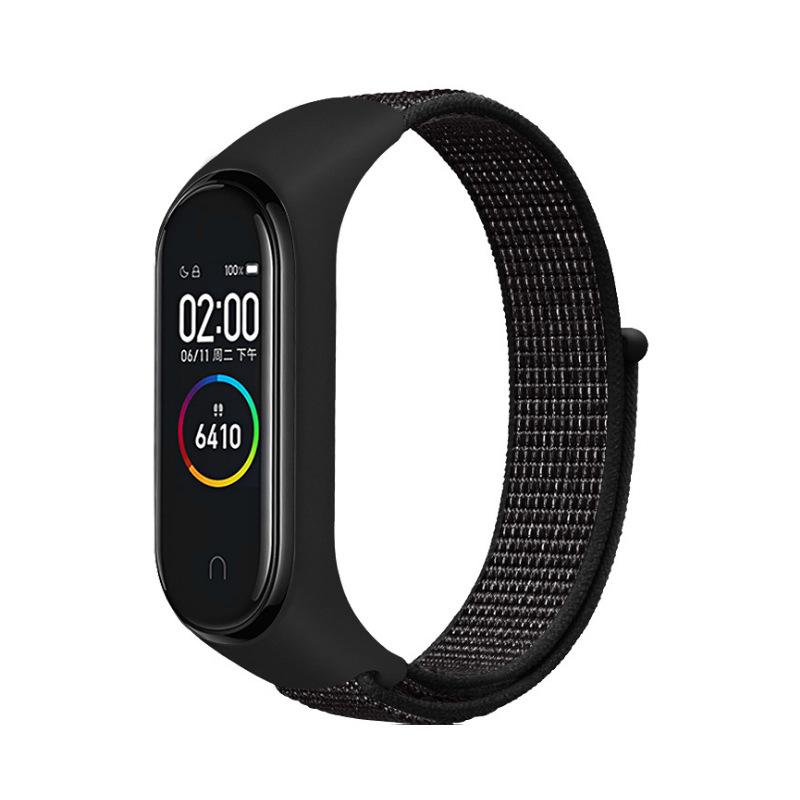 Nylonschlaufe für Xiaomi Mi Band 9 8 7 4 3 5 6 Smartwatch Armband Sport Correa Atmungsaktives Ersatzarmband an Miband 6 8 Armband