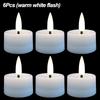6/12pcs Flashing LED Candles Light Battery Powered Flickering Tea Light Flameless Fake Candles Birthday Wedding Party Decoration