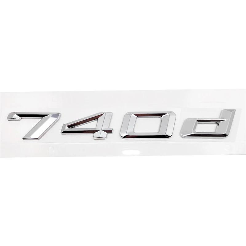 ABS Car Rear Trunk Letters Logo Badge Emblem Sticker For BMW 7 Series 730d 740d 745d 750d 760d E38 E65 E66 F01 F02 G11 G12