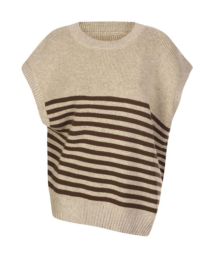 MAREMONTE Striped Knit Vest_M23Omkt84M0
