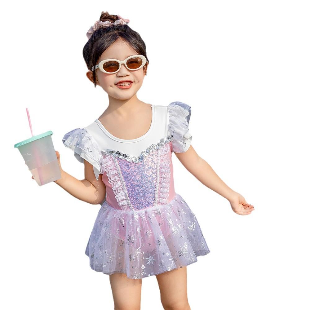 2025 Quick-Dry Korean One-Piece Swimsuit for Girls – Cute, Fashionable Skirt Style