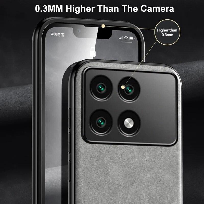 Luxury PU Leather Case For Xiaomi Poco X6 Pro Cover Magnetic Car Holder Silicone Protection Phone Case For Poco X5 X4 Pro 5G