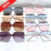 Rimless Metal Vintage Square Sunglasses Women Luxury Oversized Fashion Sun Glasses Shades Female Brand Designer Clear Oculos De