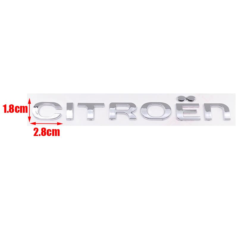 1 Stück 3D Citroen ABS Auto Heck Buchstaben Logo Stoßstange hinten Heckklappe Kofferraum Aufkleber Auto Heck Emblem Aufkleber Styling Zubehör