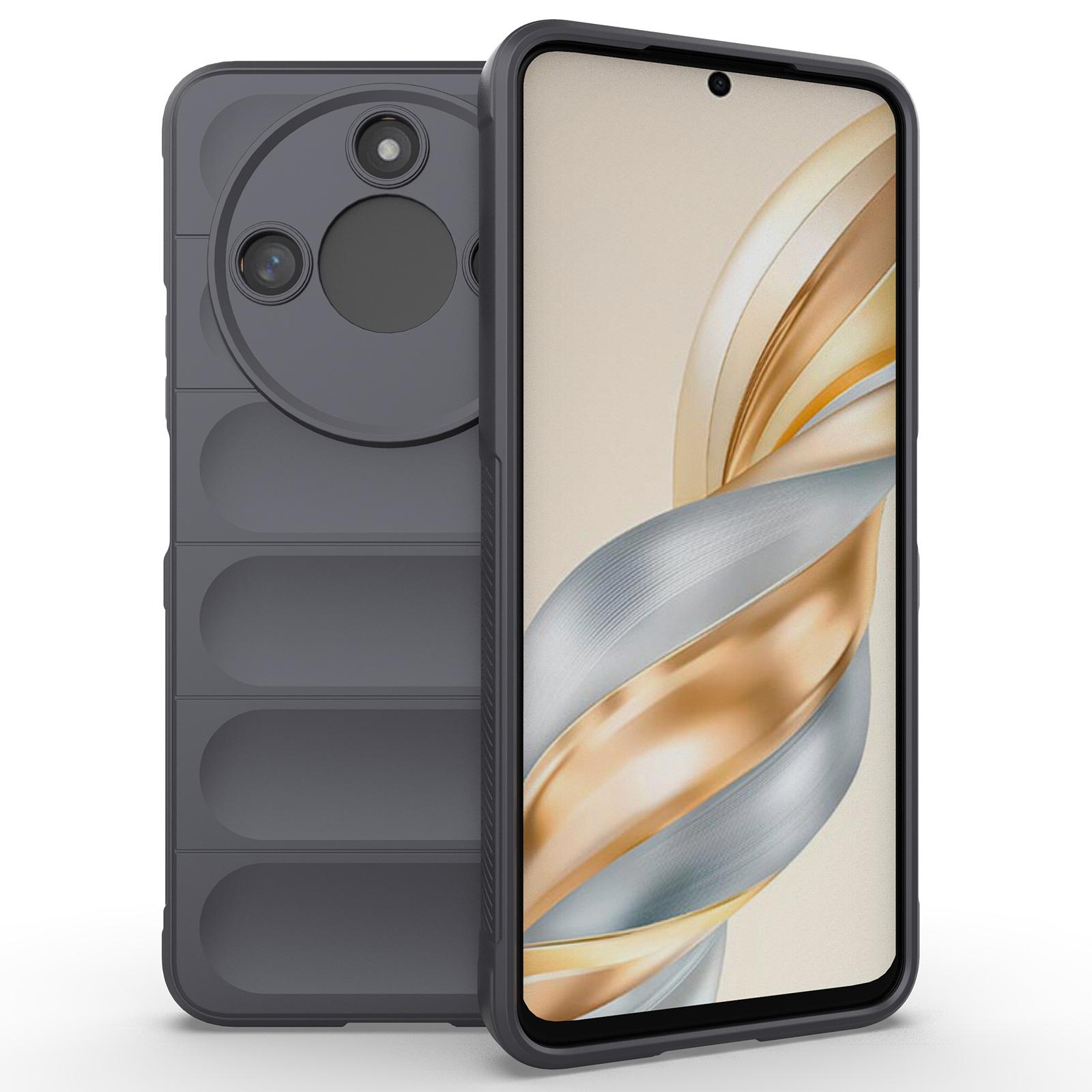 

For Honor X60 5G Case Anti-Drop Soft TPU Rugged Phone Back Cover Dark Grey