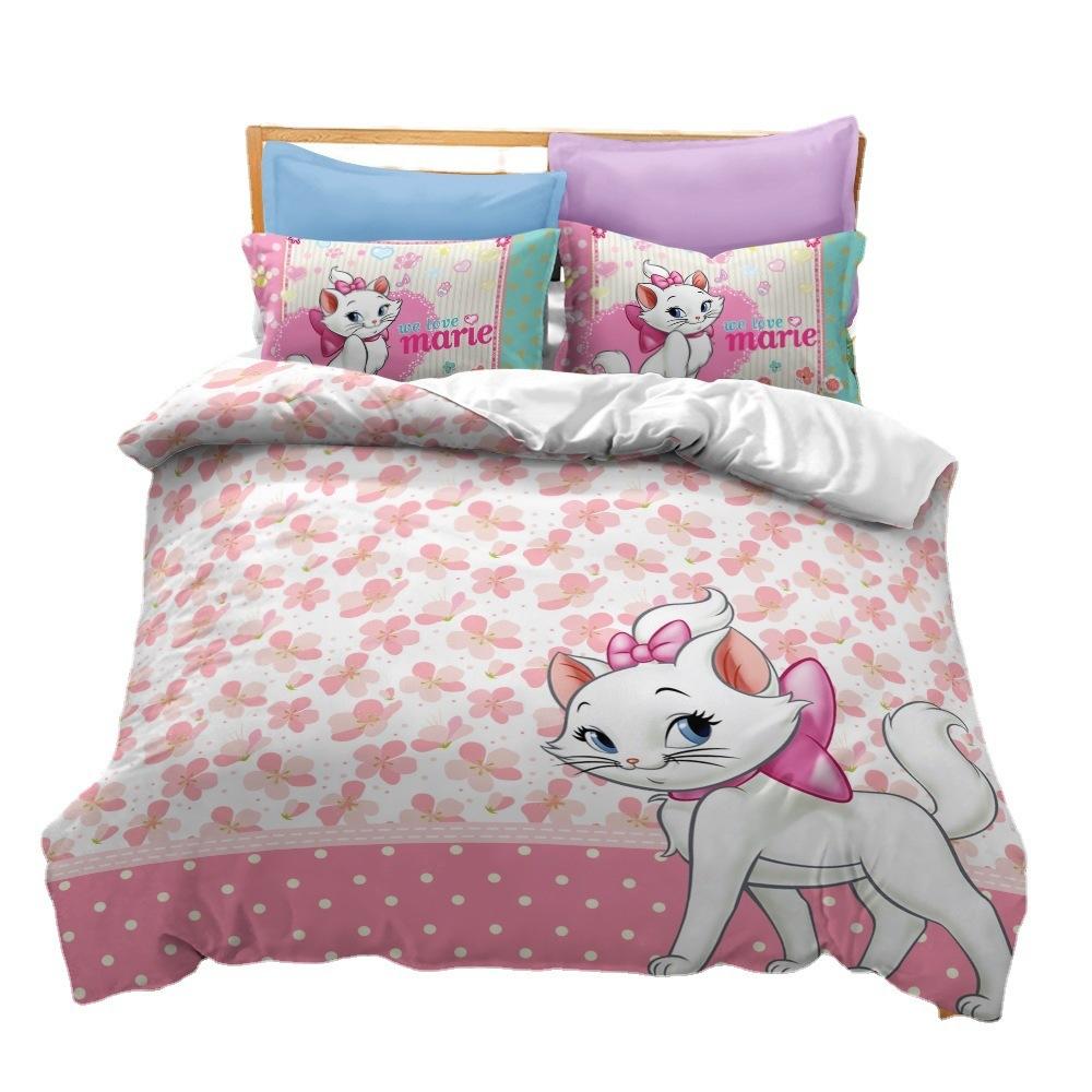 Pościel Koty Seria Rozmiar Trzyczęściowy Poszewka na Kołdrę