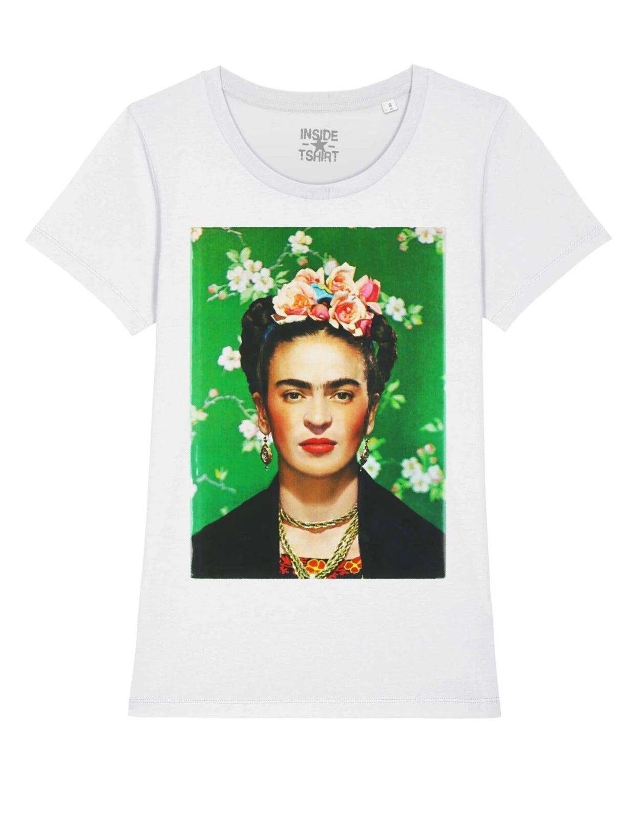 Frida Kahlo Women s Self Portrait Flowers Flowers Mexican Art T-Shirt Girl 2XL