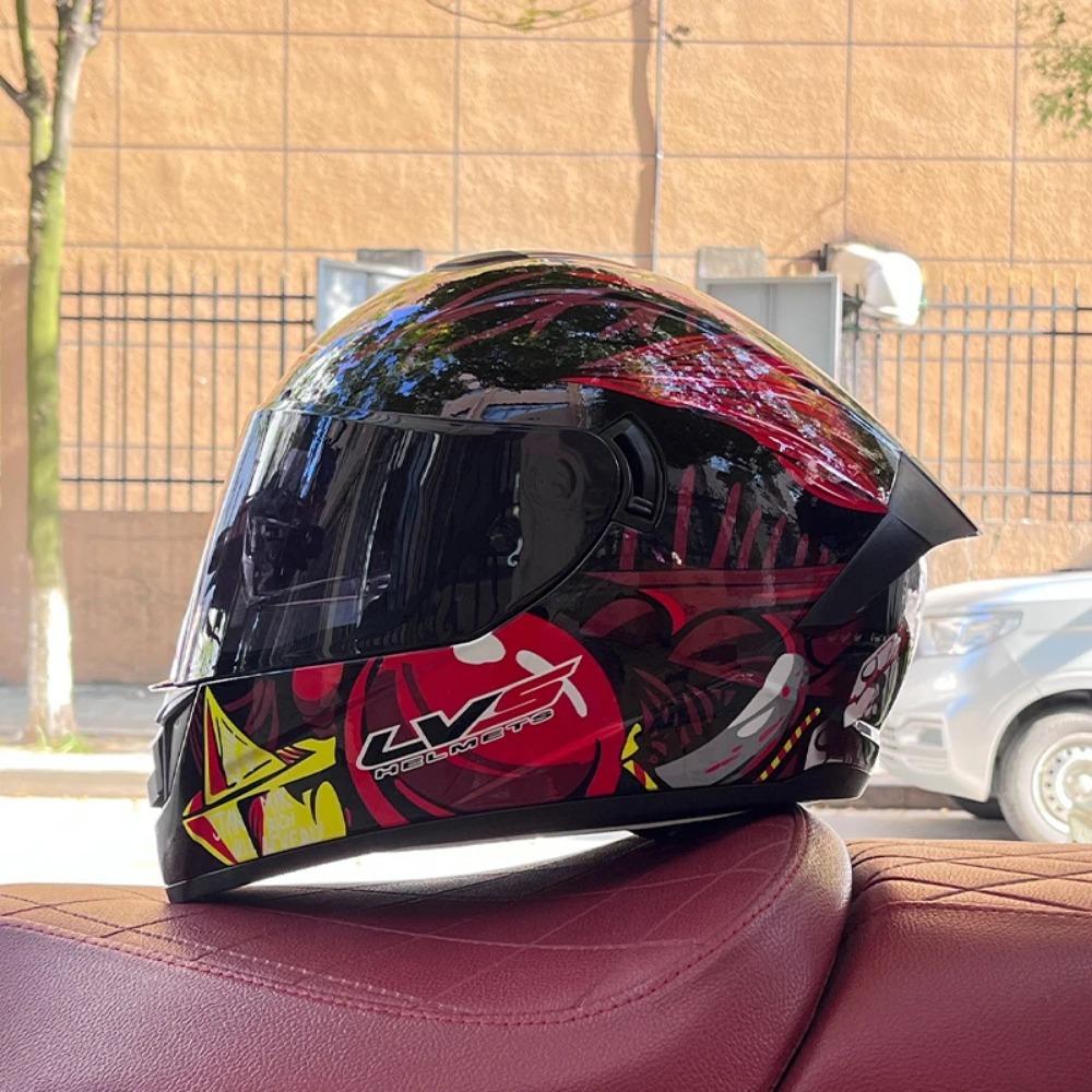 Motorcycle Helmets for Men and Women Wear Double Lens Locomotive Helmets Capacete da motocicleta