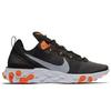 new Nike React Element 55 Black Cool Grey Total Orange